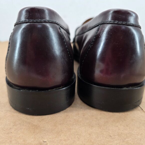 Cole Haan Men's Burgundy Leather Pinch Tassel Loafer Slip-On Shoe Size 12D 03507 - Picture 3 of 9